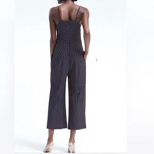 Banana Republic Blue Striped Jumpsuit with Spaghetti Straps